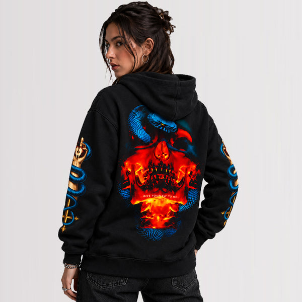 Polerón ORIGINAL SIN de CPY — vista de espalda en modelo, Drop 002